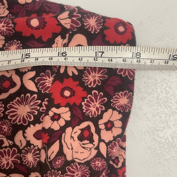 Patagonia Floral Tank Top V Neck With Bra Burgundy/Pink Size L - Picture 11 of 13